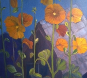 hollyhocks-2015-30x24